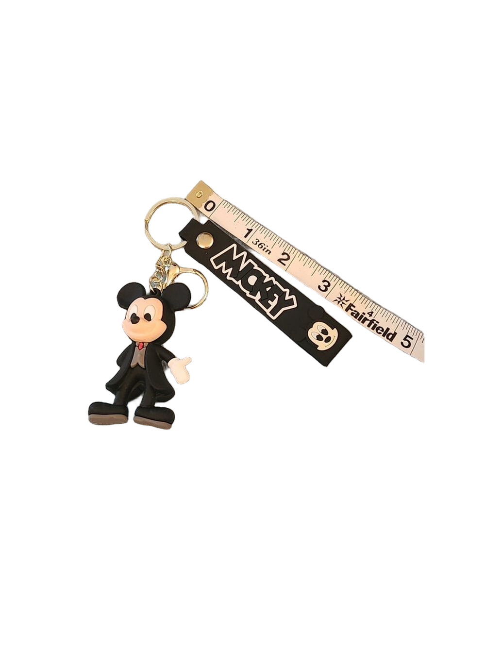 Disney Mickey Mouse Keychain Black Wrist Strap - Picture 2 of 4